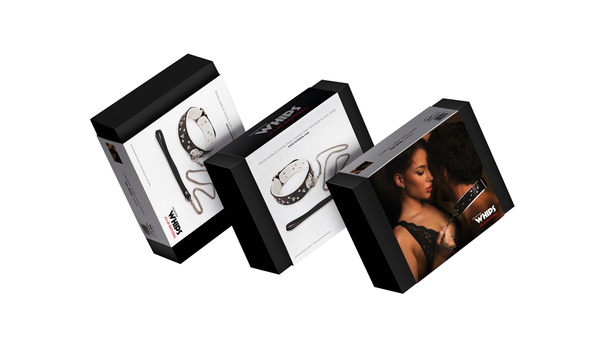 Whips Men's collar with leash white