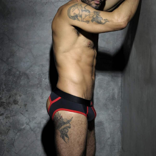 Slipy Fetish Stripe Fetish Brief Red XXL Addicted