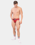 Czerwone jockstrapy z grubą gumą Barcode Jock Boris Red S