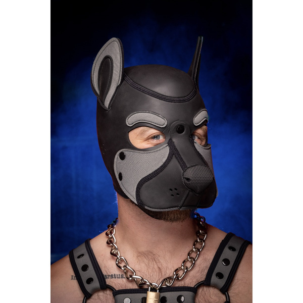 Neoprene Frisky Pup Hood Grey L Mr-S-Leather