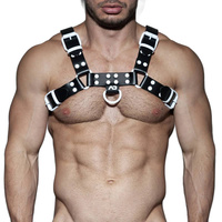 Uprząż Fetish Leather Collor Harness White S/M Addicted