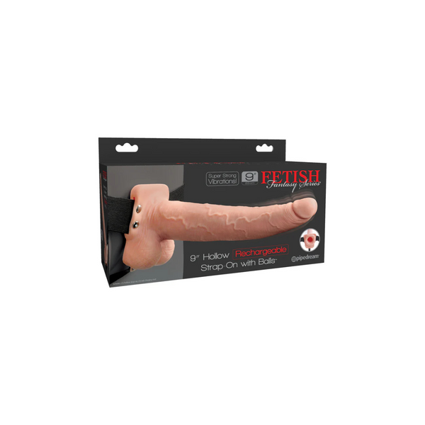 Pusty Strap-on Fetish Fantasy Series 9" Hollow Strap-on Light