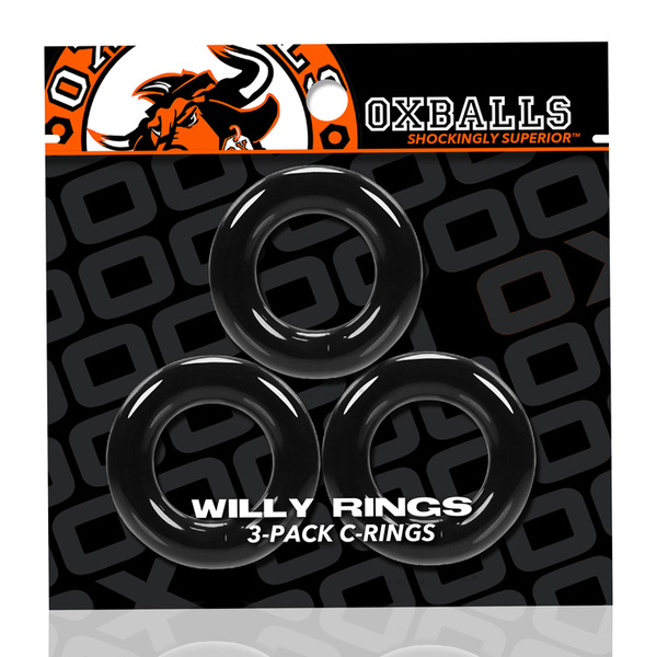 Набір кілець Willy Rings Cockrings 3 Pcs Black Oxballs
