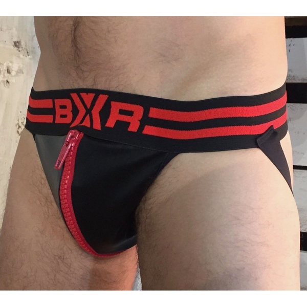 Jockstrapy Boxer Sexy Jock Big Zip Red XXL