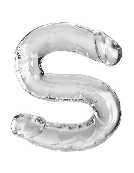 Podwójne dildo 46 cm King Cock Clear Double Dildo 18" Pipedream