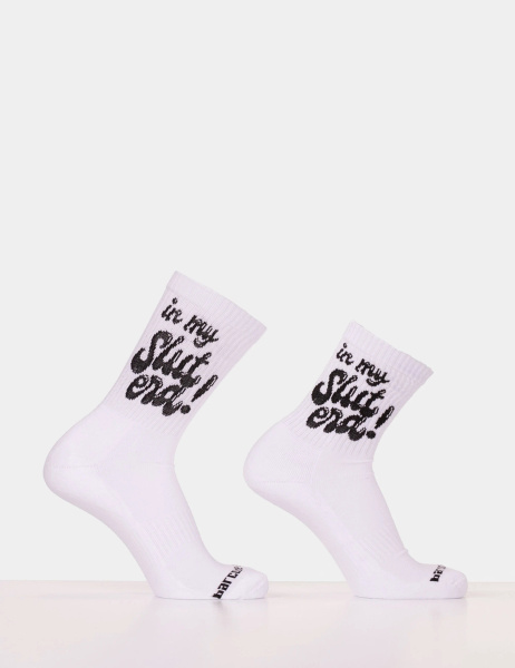 Skarpetki Fun Socks In My Slut Era White-Black L/XL Barcode Berlin