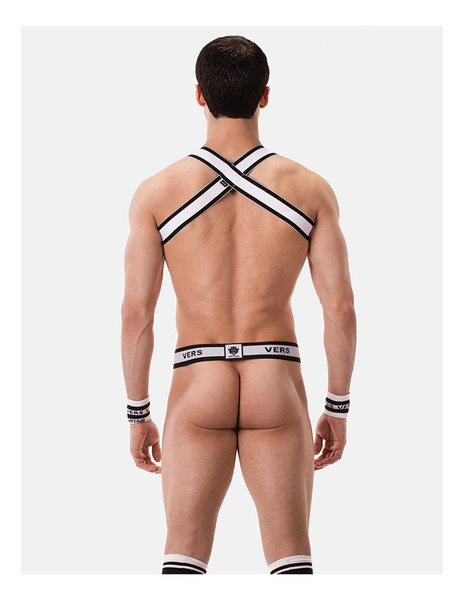 Barcode Berlin Suspender Vers Panties White-Black S
