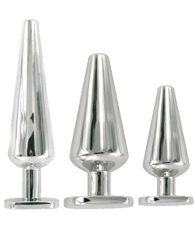 Black Label Stainless Steel Butt Plug Large