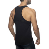 U-Neck Cotton Tank Top Black S Addicted