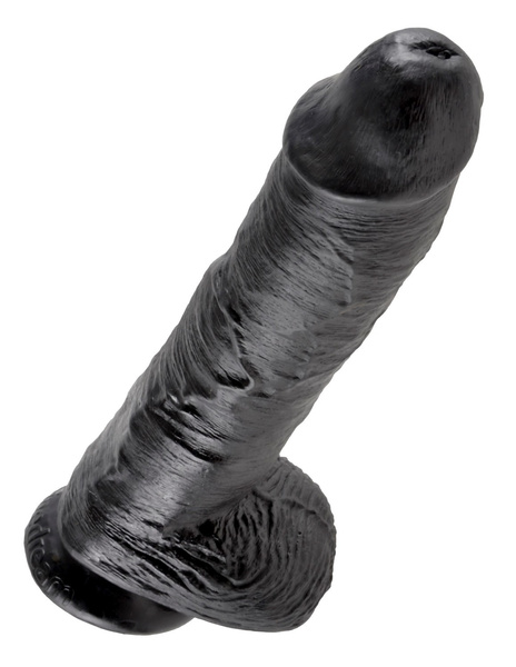 King Cock 10" Cock w/balls black