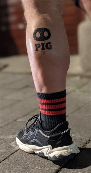 Mister B Temporary Tattoo Pig