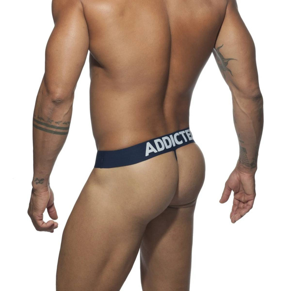 Набір чоловічих стрінгів Addicted 3 Pack Mesh Thong Push Up M