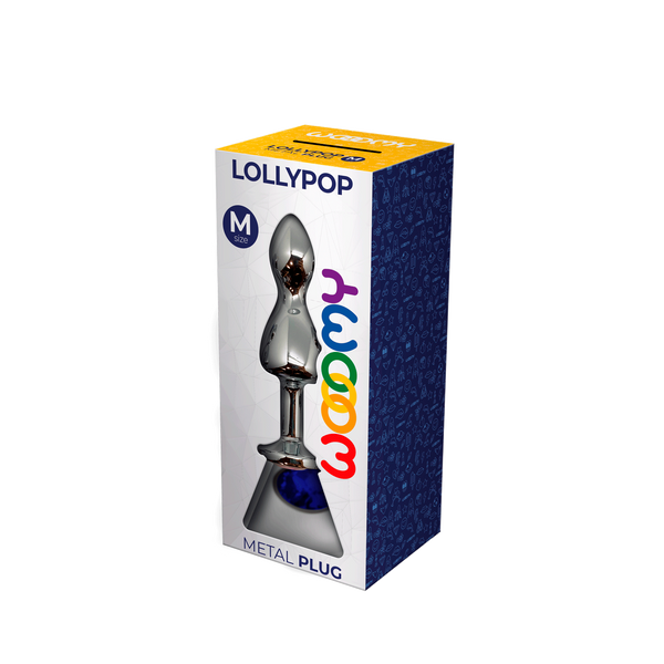 Lollypop Double Ball Metal Plug M Blue Wooomy
