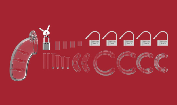 Man Cage Chastity Model 03 Transparent pas cnoty przeźroczysty