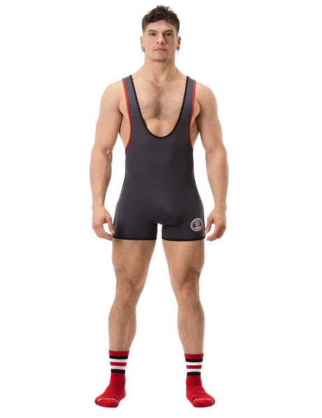 Trykot Singlet Allan Titanium-Black-Red Xl Barcode Berlin