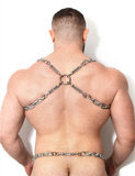 Silver Steel Chest Harness 44"