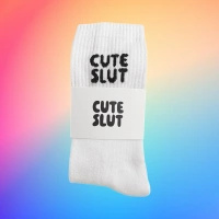 Skarpetki Cute Slut Socks White/Black 42-46 Keller
