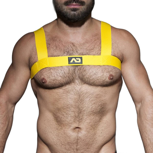 Fetish Basic Elastic Harness Yellow M/L Addicted