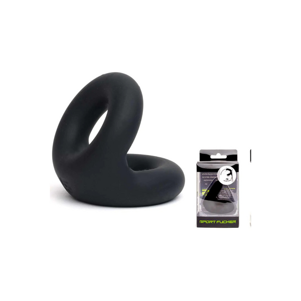 Sport Fucker Liquid Silicone Rugby Ring Black