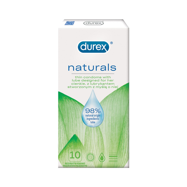 Prezerwatywy z lubrykantem Durex Naturals 10szt