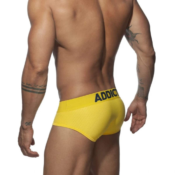 Push Up Mesh Brief Yellow L Addicted