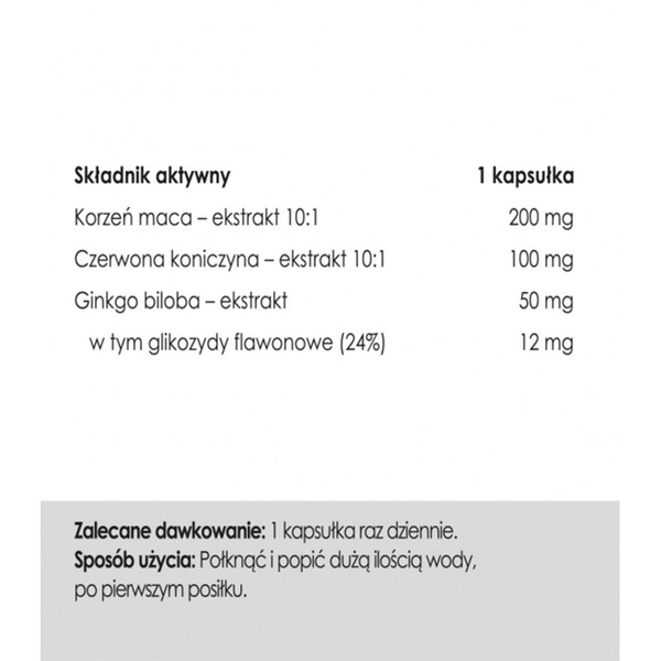 Tabletki na pobudzenie kobiecego libido Panaseus Libido ♀ 50 kapsułek