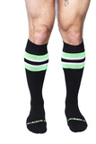 CellBlock13 Pup Tron Knee High Sock Green 40-46