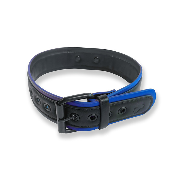 Vegan Puppy Collar Black-Blue Brutus