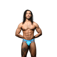 Show-It Strap Jock Aqua Xl Andrew Christian