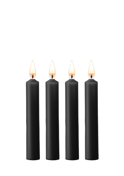 Teasing Wax Candles 4-Pack Black - Czarny Zestaw Świec Do Bdsm Ouch! by Shots