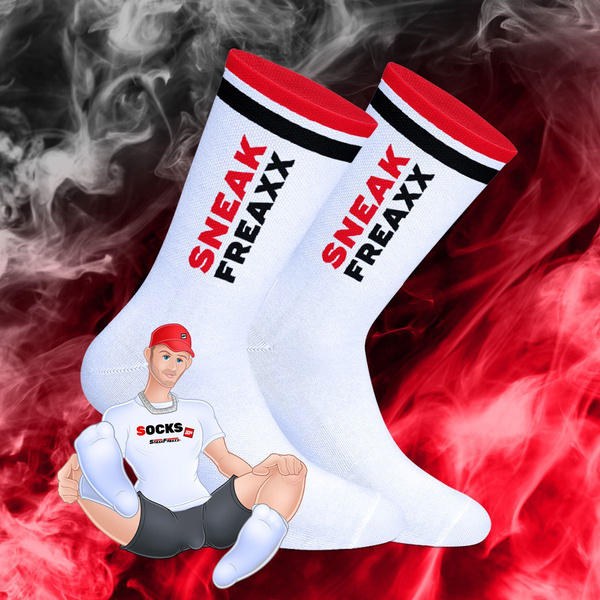 SneakFreaxx skarpetki Socks White - Red