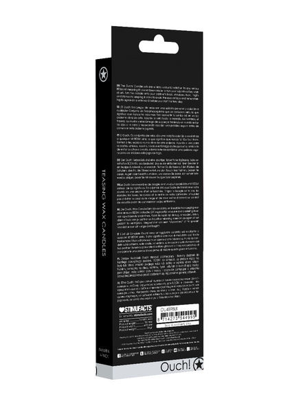 Teasing Wax Candles Large 4-Pack Black - Чорний набір довгих свічок для BDSM Ouch! by Shots