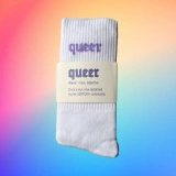Skarpetki Socks Queer White/ Lilac 42-46 Keller