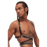 Mister B Serve Leather Icon Harness Black L/XL