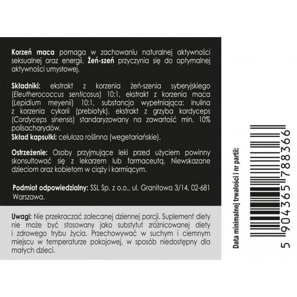 Panaseus Libido ♂ Male Libido Enhancing Tablets 50 Capsules