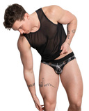 Aspen Mesh Tank Top Black M CellBlock13