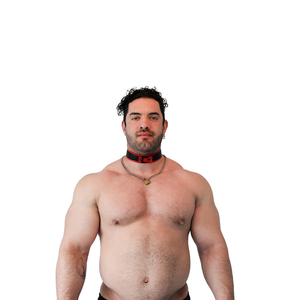 Obroża Vegan Puppy Collar Black-Red Brutus