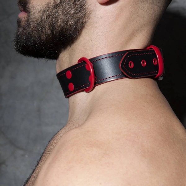 Нашийник Fetish Leather Collar Red Addicted