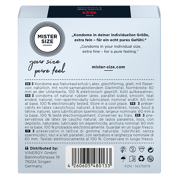 Condoms 60 Mm 3 Pieces Mister.Size