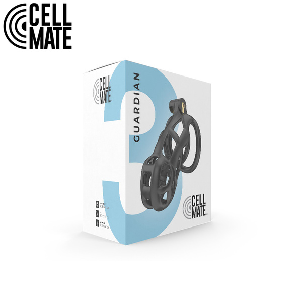Pas cnoty Guardian Chastity Cage Black Size 3 CELLMATE