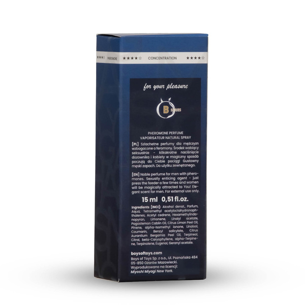 Feromony męskie INSTINCT feromon parfumes Homme 15ml Miyoshi Miyagi