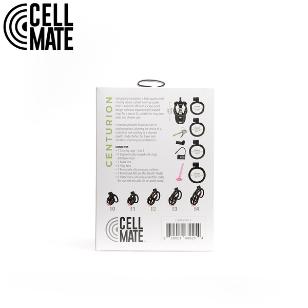 Centurion Chastity Cage Black Size 2 CELLMATE