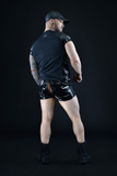 Szorty z lajkry i winylu z zamkiem w kroku Bull Vinyl Shorts.03 L