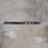 Obroża Fetish Leather Collar White Addicted