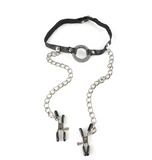 Zaciski na sutki Fetish Fantasy Series O-Ring Gag Nipple Clamps