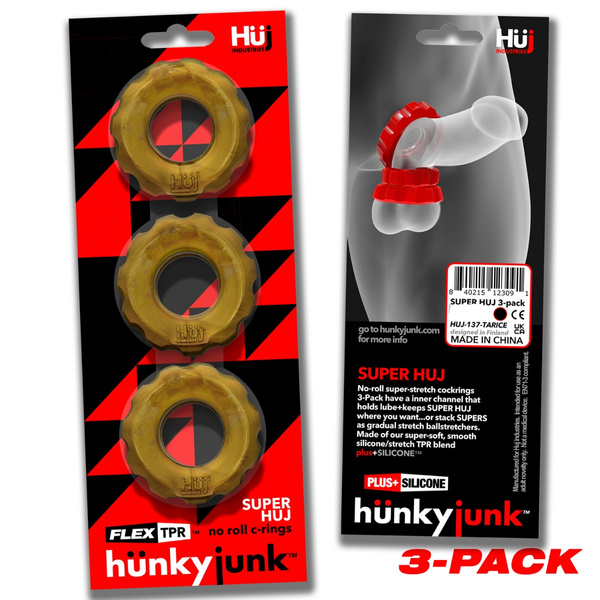 Super Huj 3pack Cockrings Bronze Hünkyjunk