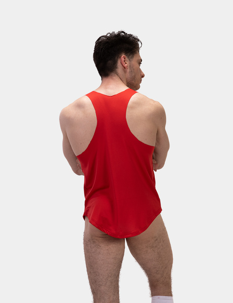 Barcode Tank Top Siler Red XL