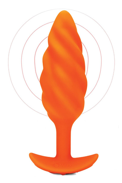 Swirl Texture Plug Orange b-Vibe