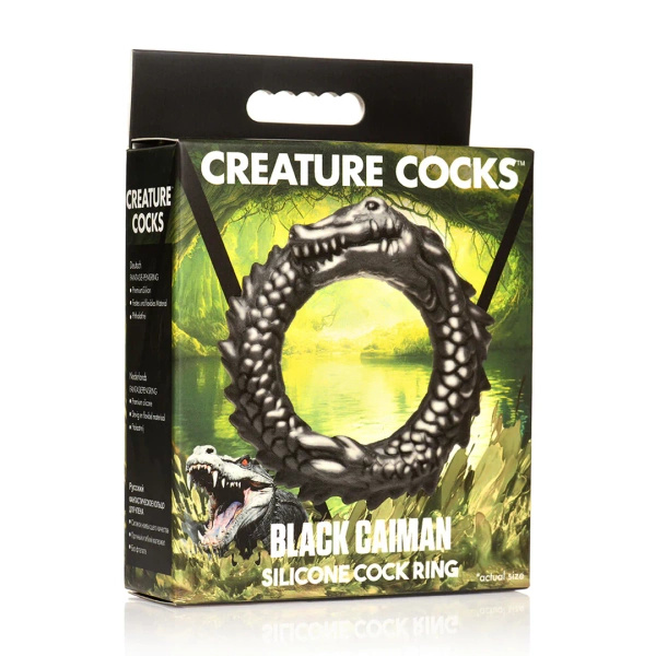 Creature Cocks Black Caiman Silicone Cock Ring