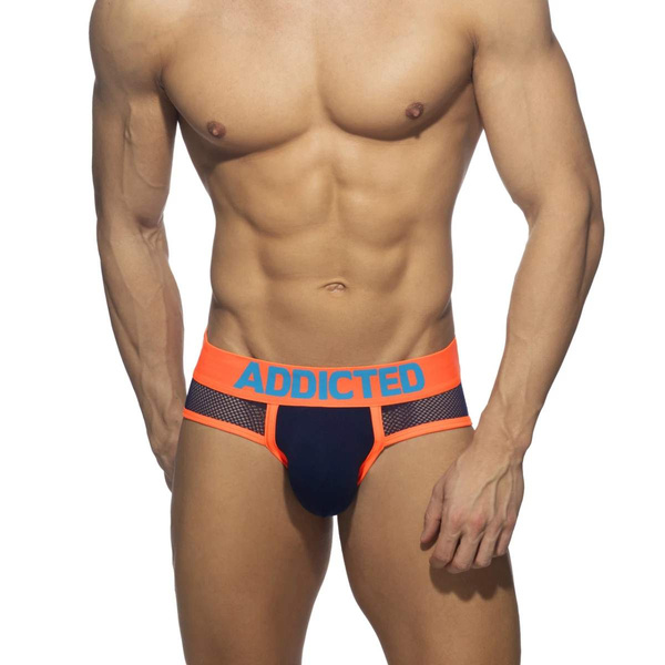 Сліпи Neon Mesh Brief Темно-синій M Addicted